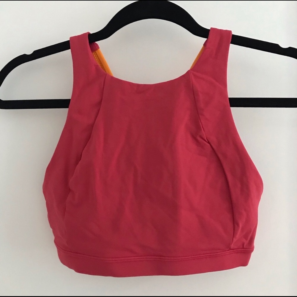 Lululemon Pink High Neck Sports Bra